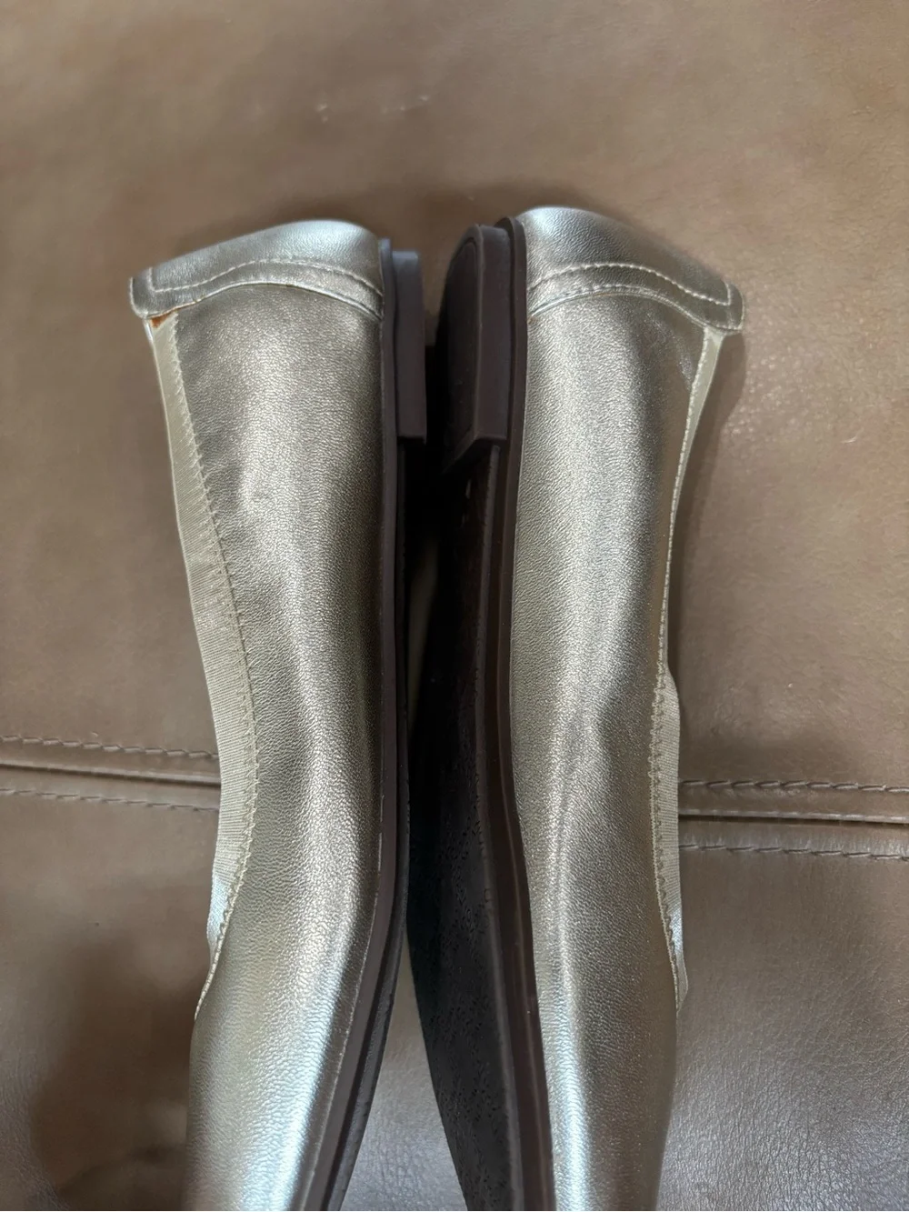 Vionic Metallic Gold Ballet Flat - Slip-On Women's Loafer